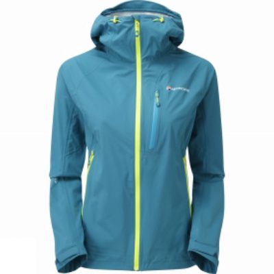 Montane Womens Minimus Stretch Jacket Zanskar Blue/Wild Lime